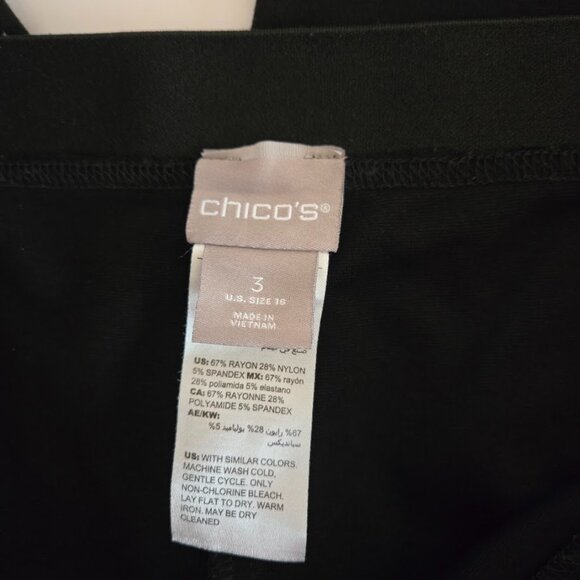 Chico's black wide leg capris NWOT Size 3/XL - Picture 3 of 5
